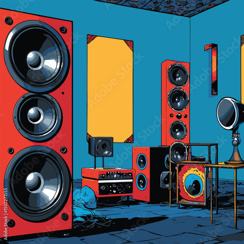 speaker sound system vector art for design needs