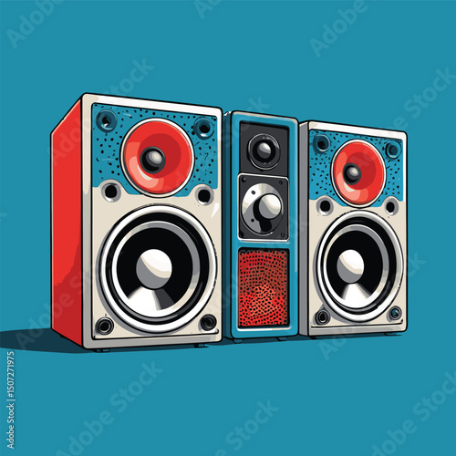 speaker sound system vector art for design needs