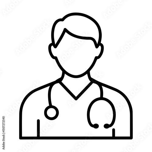 Outline Doctor Professional Icon