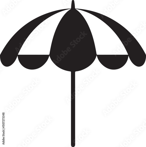 Umbrella in the Rain: A monochromatic artistic depiction of an umbrella shielding from a downpour, emphasizing protection and weather-related elements.