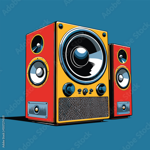 speaker sound system vector art for design needs