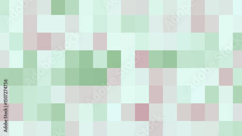Abstract Pixelated Background with Soft Green and Pink Tones for Modern Design Projects