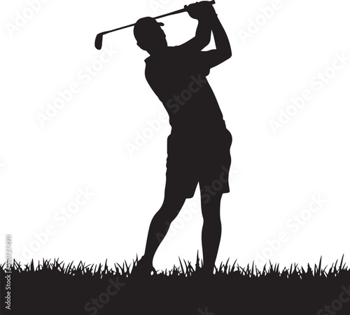 golf player silhouette