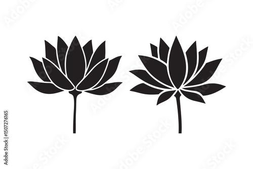 Elegant lotus flower art design