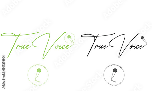 Podcast logo concept vector isolated on white background. Podcast icon. Your brand podcast. Radio Podcast. Microphone logo.