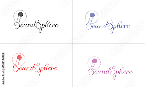 Podcast logo concept vector isolated on white background. Podcast icon. Your brand podcast. Radio Podcast. Microphone logo.