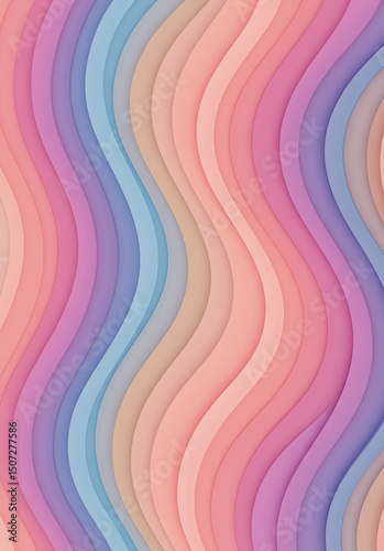 Colorful abstract background with wavy layered patterns in blue, purple, pink, and peach – ideal for design templates, digital art, or creative visual projects.

