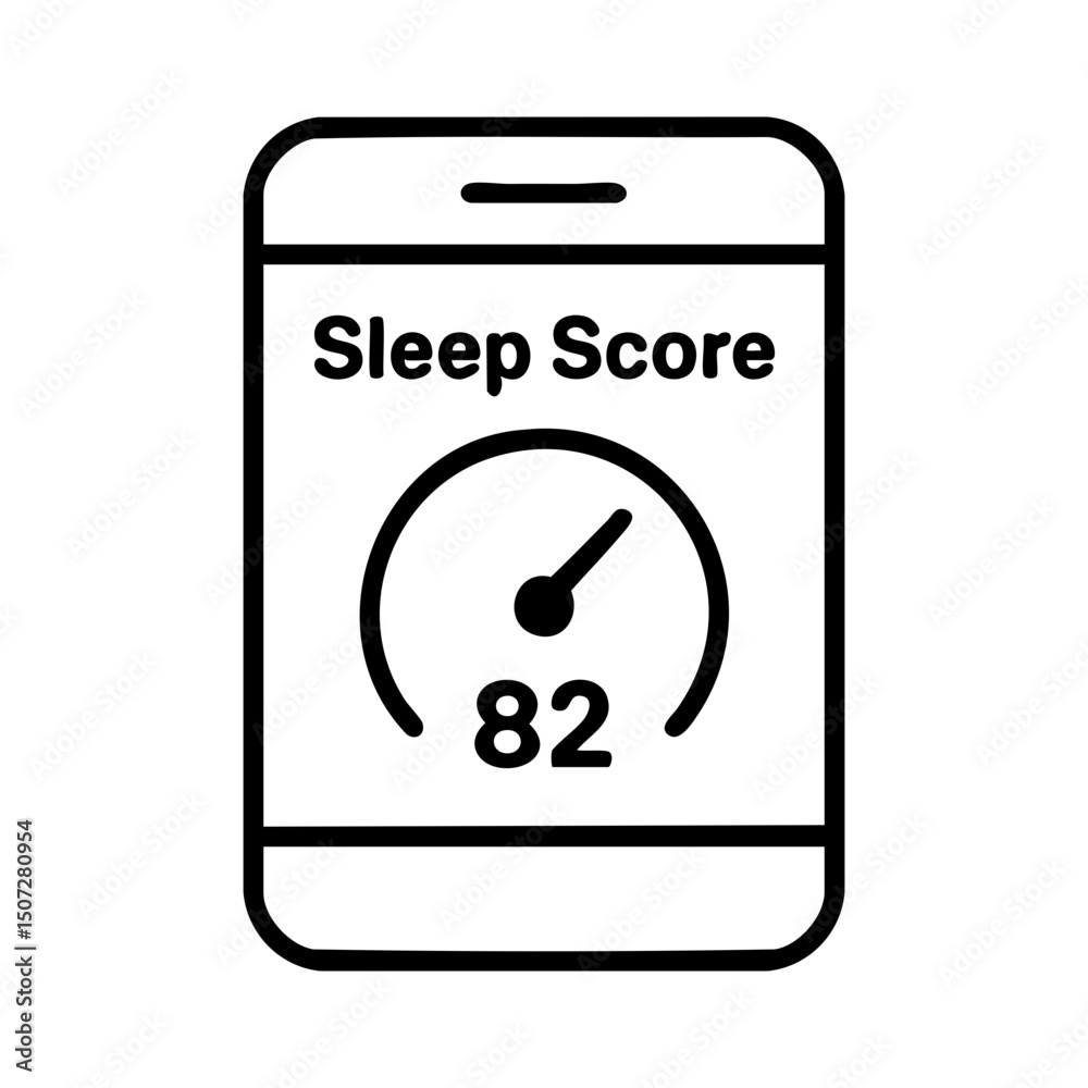 Sleep Score App Display On Smartphone Sleep Score App Display On Smartphone