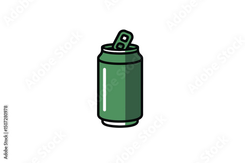 Minimal soda can vector art illustration