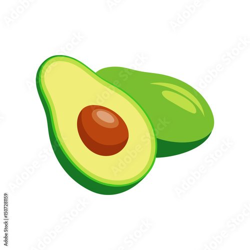  Fresh Avocado Halved