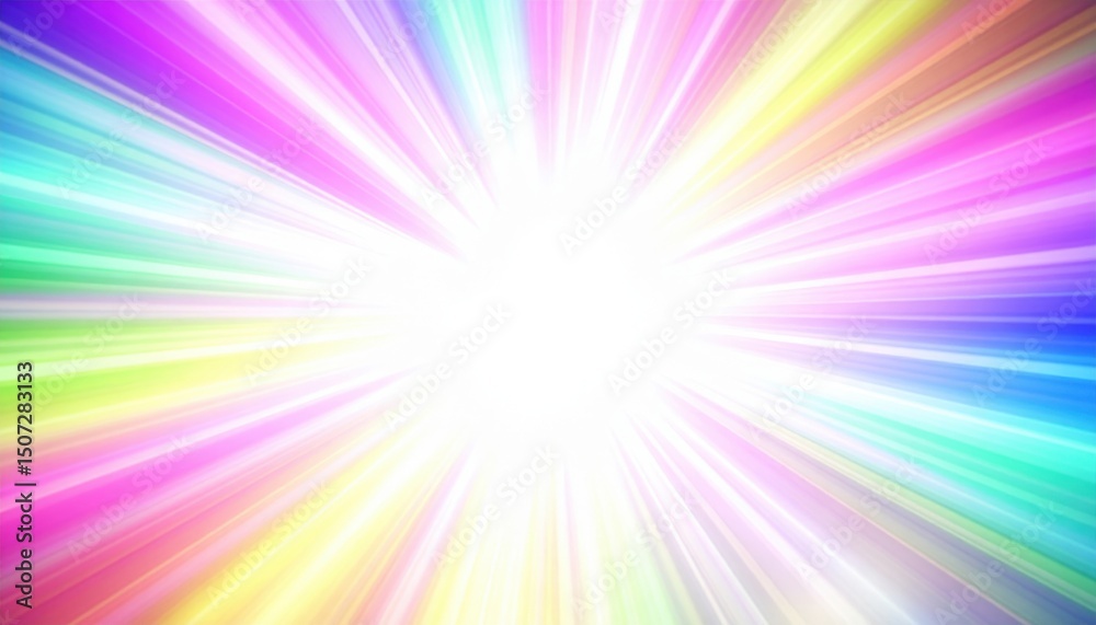 Obraz premium Vibrant light explosion digital art colorful background abstract environment radiant viewpoint creative concept
