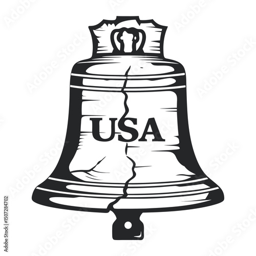 liberty-bell-with-cracked-texture---usa-typography.eps