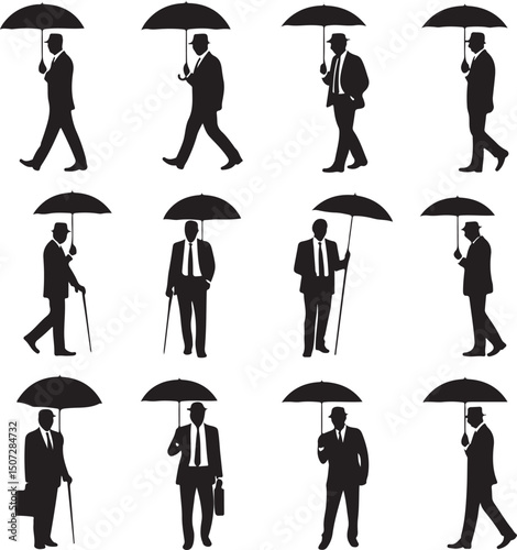 Umbrella in the Rain: A monochromatic artistic depiction of an umbrella shielding from a downpour, emphasizing protection and weather-related elements.