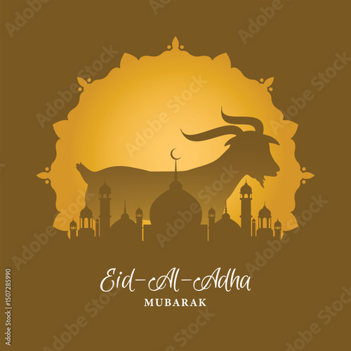 Eid al adha mubarak Greetings Background. abstract Vector Illustration for greeting card, poster and banner.