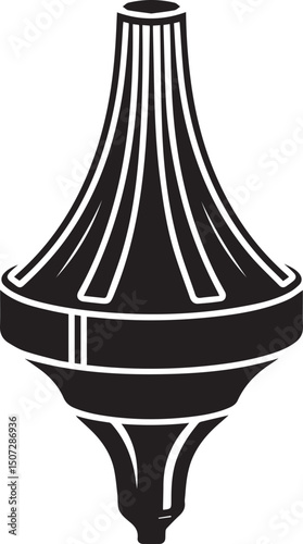 3D Print Nozzle Icon Silhouette Vector | Sharp Black Vector Art for Technical Illustration