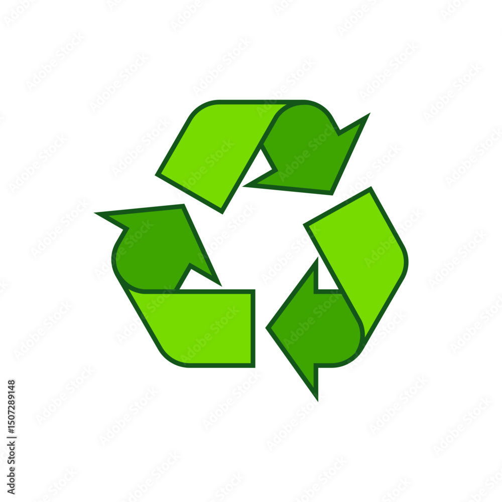 Fototapeta premium Recycling symbol icon clipart image isolated template