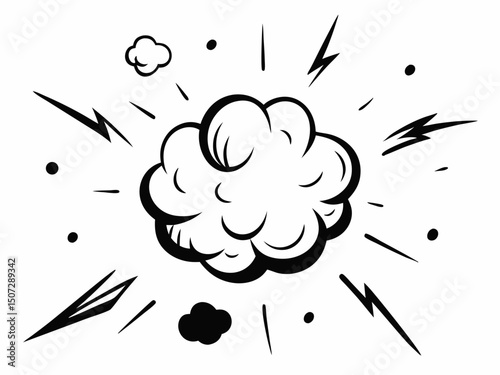vector illustration of a cartoon boom explosion