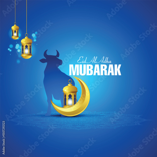Eid al adha mubarak Greetings Background. abstract Vector Illustration for greeting card, poster and banner.