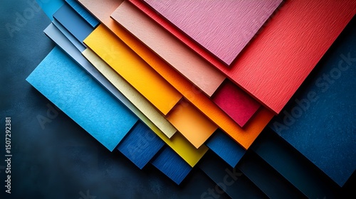 Vibrant Stacked Fiberboard Sheets for Creative Crafting and Hobby Projects in a Full-Size Background Display