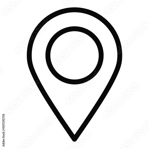 Free Download Outline of a location pin - GFXLoad