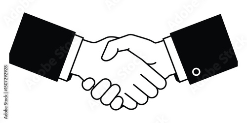 Illustration of two hands shaking in agreement