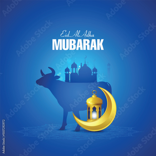 Eid al adha mubarak Greetings Background. abstract Vector Illustration for greeting card, poster and banner.