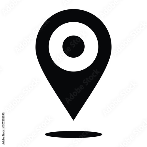Black location pin