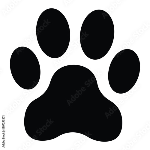 Black paw print 