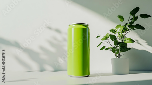 Wallpaper Mural test tube with green leaf Torontodigital.ca