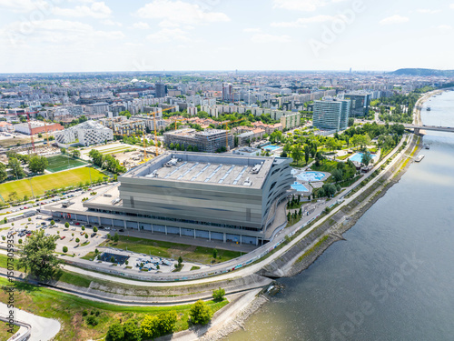 Photography Landscape from Budapest Hungary, Duna Arena