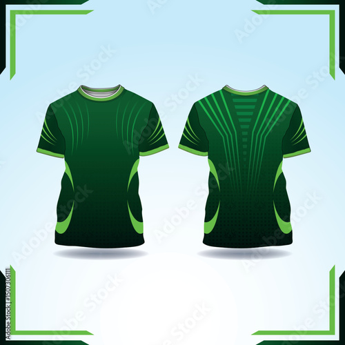 Green Sports Jersey Design Template