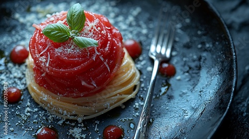 Pasta dish with tomato sauce (5) photo