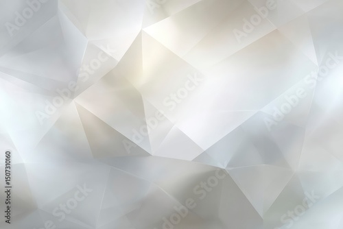 Abstract geometric background of light grey and white polygons