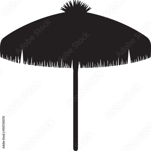 Umbrella in the Rain: A monochromatic artistic depiction of an umbrella shielding from a downpour, emphasizing protection and weather-related elements.