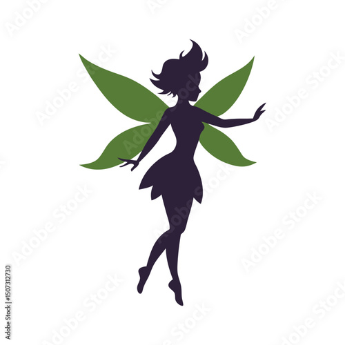 Silhouette of a woman with flowers in a floral and artistic fashion design