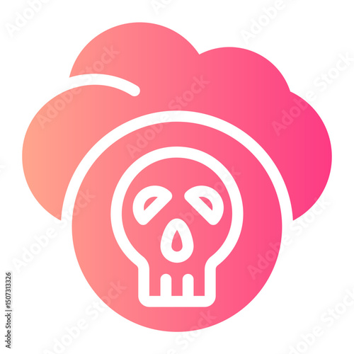 cyber attack gradient icon