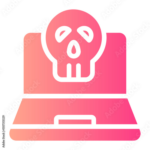 cyber attack gradient icon