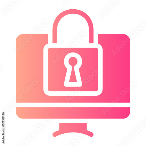 padlock gradient icon