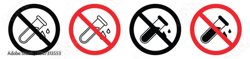 No Chemical and Toxin-Free Vector Icons – Thin Line Safety and Warning Symbol Set.
