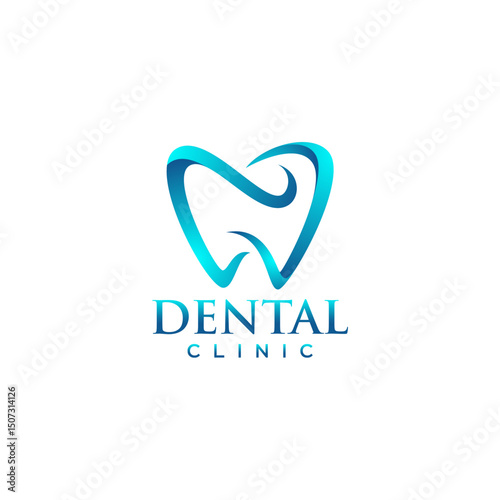 letter N dental logo