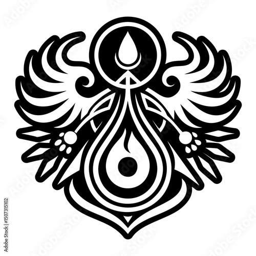 A filled style icon of holy drop symbol