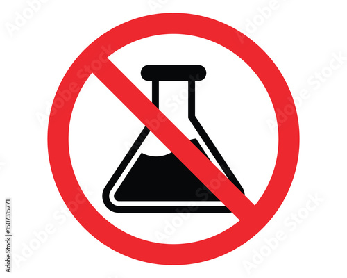 No Chemical and Toxin-Free Vector Icons – Thin Line Safety and Warning Symbol Set.