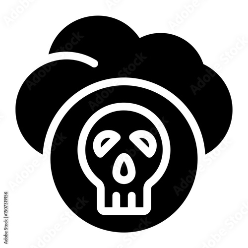 cyber attack glyph icon