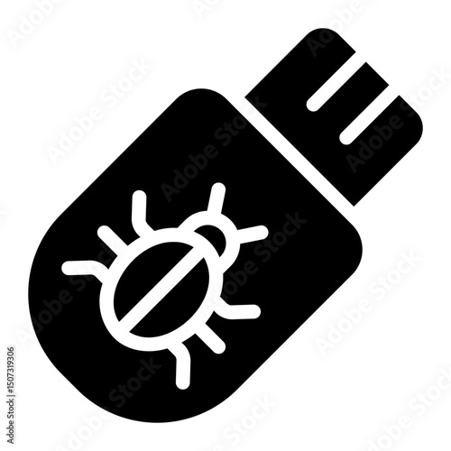 usb drive glyph icon