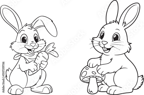 Bunny  icon vector illustration art design