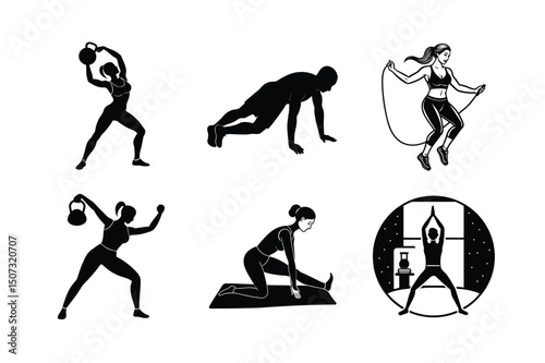 Female Athlete in Mid-Squat with Barbell