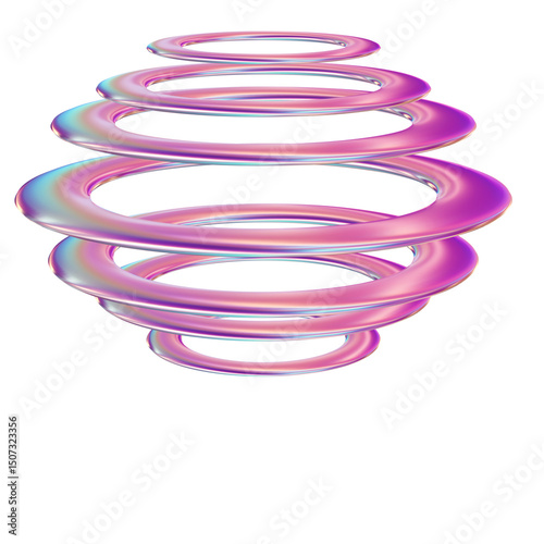 3d render of chrome shape y2k inspired 0048
