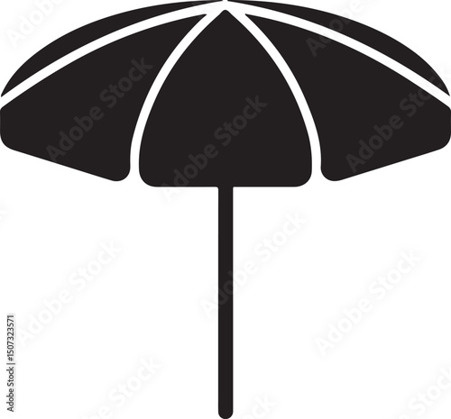Umbrella in the Rain: A monochromatic artistic depiction of an umbrella shielding from a downpour, emphasizing protection and weather-related elements.