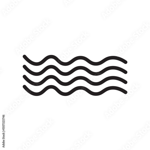 Rainy season icon. water wave