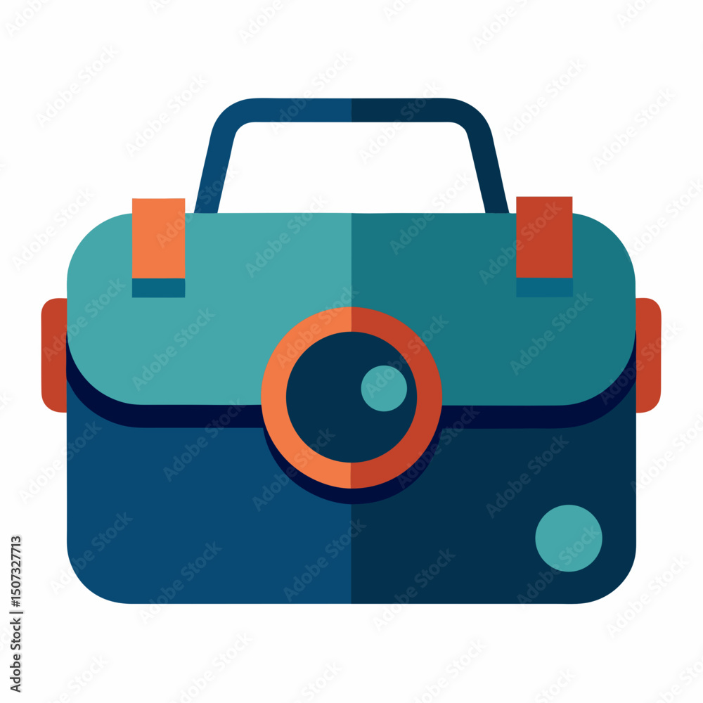 Versatile camera bag photo with blank white background. Great for minimalist product displays and web design.
